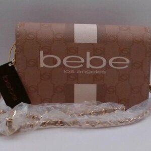 Bebe - Paisley Flap Crossbody‎ LT Taupe, BRAND NEW WITH TAGS